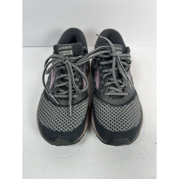 Brooks Revel Grey Rose Gold Size 6 Medium Running Active Shoes Sneakers - Picture 2 of 6